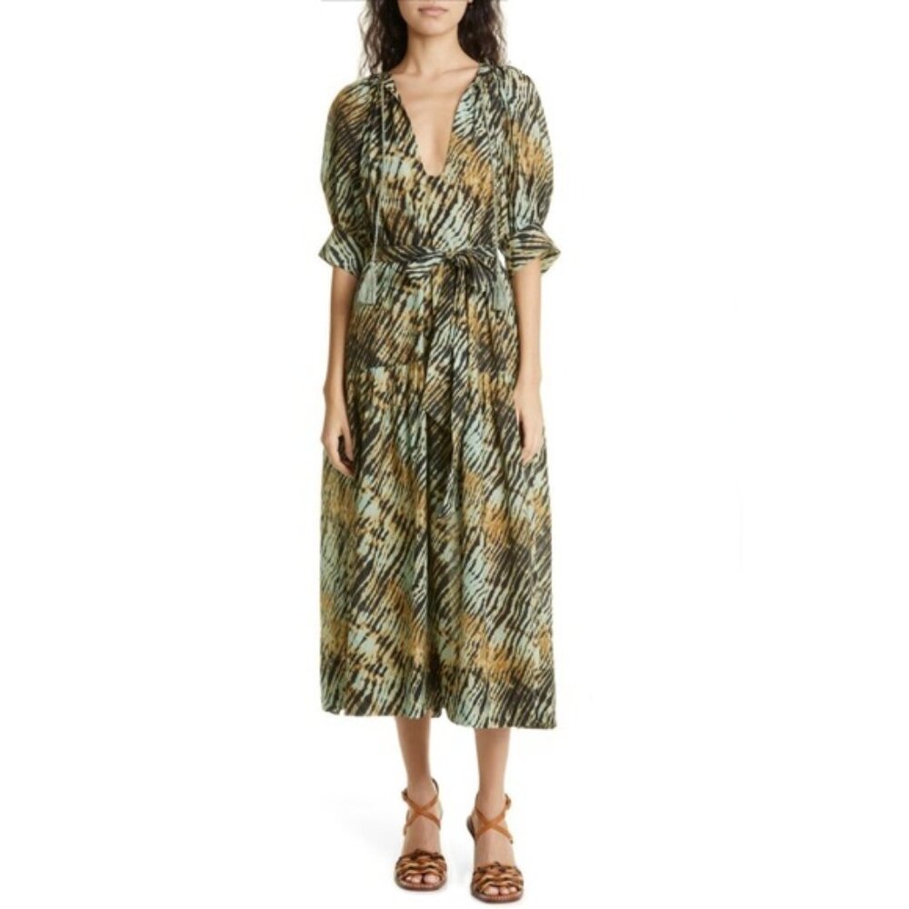 🌿 Ulla Johnson Selena Belted Coverup Dress – Bohemian Elegance - Everyday Ease